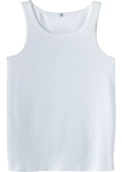 Büyük Beden Battal Boy Redzone Klasik Pamuk Atlet Beyaz