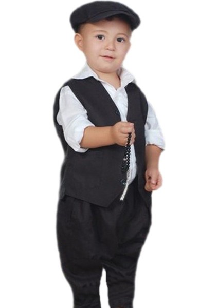 Şalvarlı Sekiz Köşe Kasketli Yöresel Bebek Kostümü