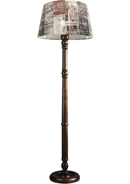 Torinio Torna Bacak Tripod Lambader Abajur Avize Aydınlatma Ahşap Ceviz Ağaç Country Dekor Lamba Aplik Masif Doğal