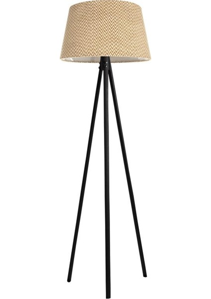 Oval 3 Ayak Tripod Lambader Abajur Köşe Lambası Ahşap Siyah Ağaç Country Dekor Lamba Aplik Masif Doğal