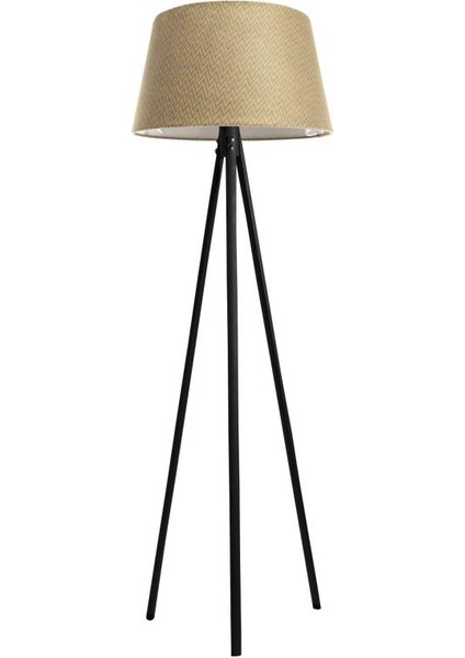 Oval 3 Ayak Tripod Lambader Abajur Köşe Lambası Ahşap Siyah Ağaç Country Dekor Lamba Aplik Masif Doğal