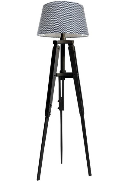 Piega Tripod Lambader Abajur Avize Aydınlatma Ahşap Siyah Ağaç Country Dekor Lamba Aplik Masif Doğal