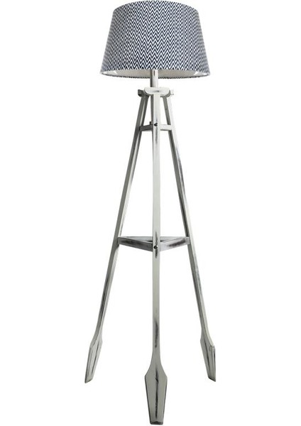 Remi 3 Ayaklı Tripod Lambader Beyaz Ahşap Köşe Lambası Abajur Avize Aydınlatma Ahşap Siyah Ağaç Country Dekor Lamba Aplik Masif Doğal