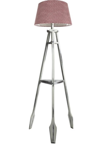 Remi 3 Ayaklı Tripod Lambader Beyaz Ahşap Köşe Lambası Abajur Avize Aydınlatma Ahşap Siyah Ağaç Country Dekor Lamba Aplik Masif Doğal