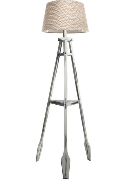 Remi 3 Ayaklı Tripod Lambader Beyaz Ahşap Köşe Lambası Abajur Avize Aydınlatma Ahşap Siyah Ağaç Country Dekor Lamba Aplik Masif Doğal