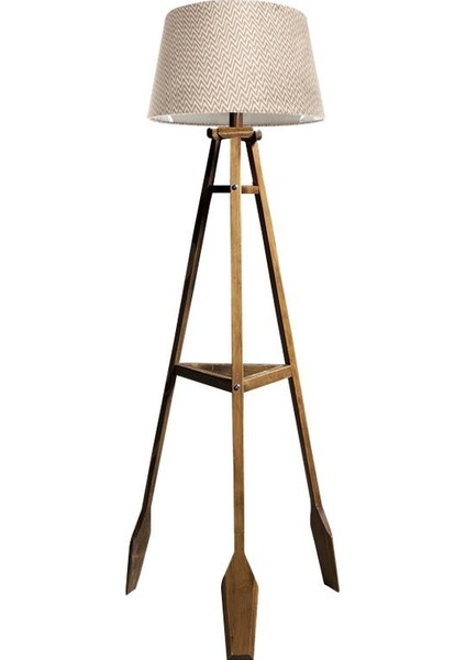 Remi 3 Ayaklı Tripod Lambader Naturel Ahşap Köşe Lambası Abajur Avize Aydınlatma Ahşap Siyah Ağaç Country Dekor Lamba Aplik Masif Doğal