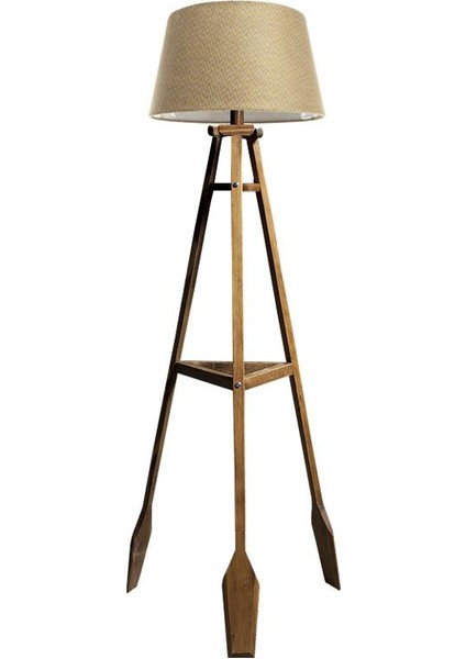 Remi 3 Ayaklı Tripod Lambader Naturel Ahşap Köşe Lambası Abajur Avize Aydınlatma Ahşap Siyah Ağaç Country Dekor Lamba Aplik Masif Doğal