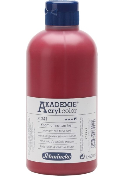 Akademie Akrilik Boya 500 ml Cadmium Red Hue Dark