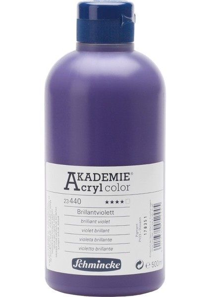 Akademie Akrilik Boya 500 ml Brilliant Violet
