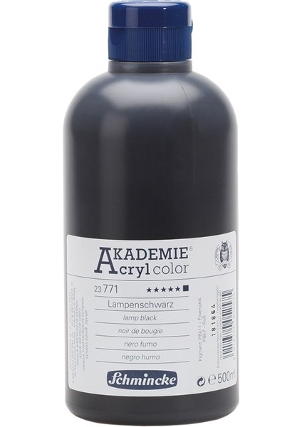 Akademie Akrilik Boya 500 ml Lamp Black