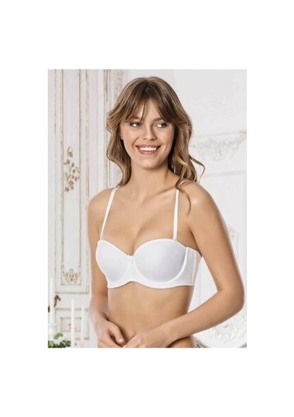 Beyaz Destekli Straplez Sütyen GD-TS2001