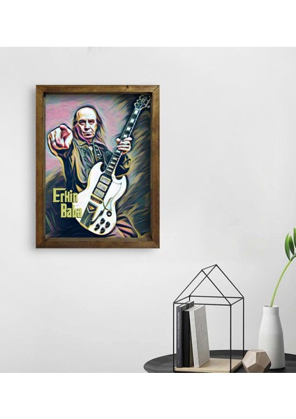 Gift Erkin Baba Tasarımlı Doğal Masif Ahşap Çerçeveli Tablo-3 fiyatları