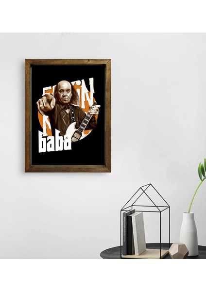 Gift Erkin Baba Tasarımlı Doğal Masif Ahşap Çerçeveli Tablo-1 fiyatları