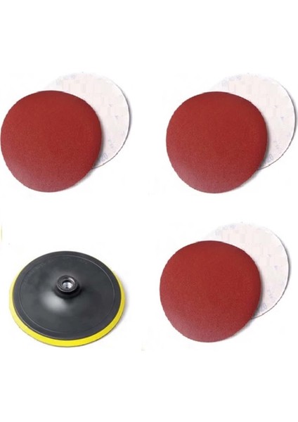 115 mm Cırtlı Mesnet 6 Tane Yedek Zımparalı
