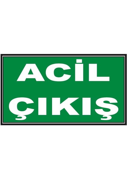 Fosforlu Acil Çıkış Levhası - Fotolümenli