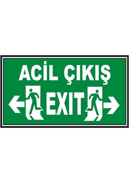 Fosforlu Acil Çıkış - Exit Levhası - Fotolümenli