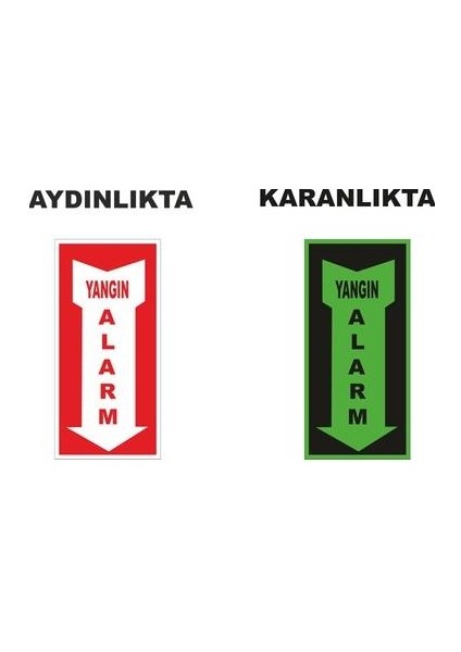Fosforlu Yangın Alarmı Levhası