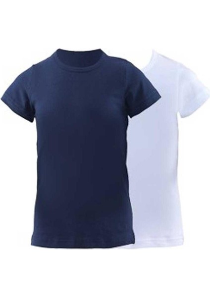 Erkek Çocuk Atlet 2'li Paket 9397 - Beyaz Lacivert