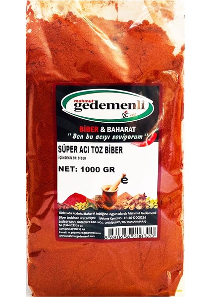 Süper Acı Toz Biber 1 kg