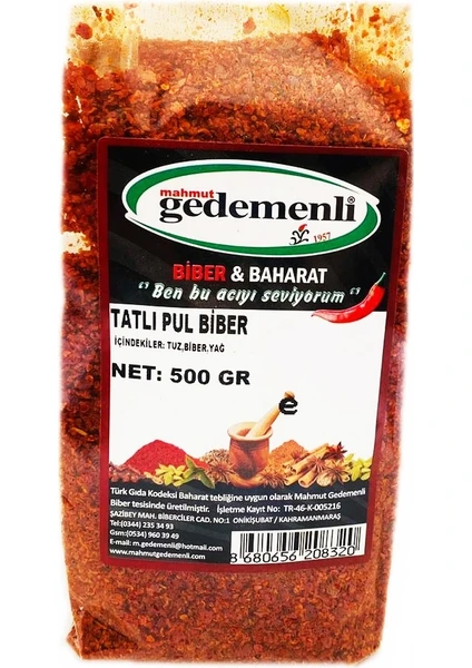 Tatlı Pul Biber 500  gr