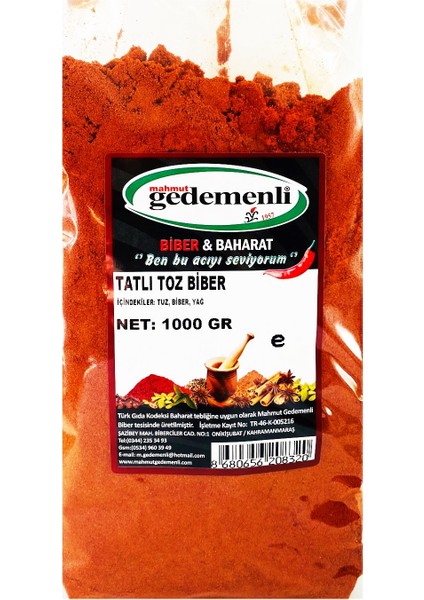 Tatlı Toz Biber 1 kg