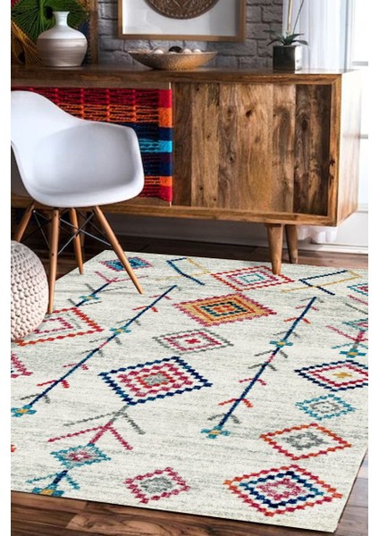 Sevimli Kedi Desenli Mor Oval Halı Makinada Yıkanabilir Kaymaz DotTaban CP822