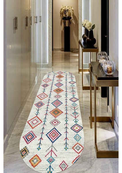 Cappio Şönil Kilim Desenli Modern Oval Halı