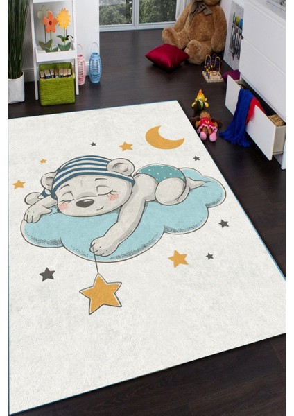 Cappio Don't Touch Me Yazılı Kaktüs Desenli Halı Makinada Yıkanabilir Kaymaz DotTaban CP395