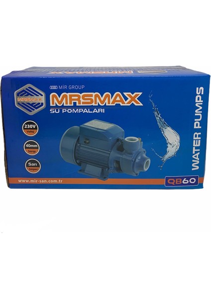 Mrsmax QB60 Elektrikli Su Motoru 0.5hp 1 Inç Bahçe Pompası Su Pompası