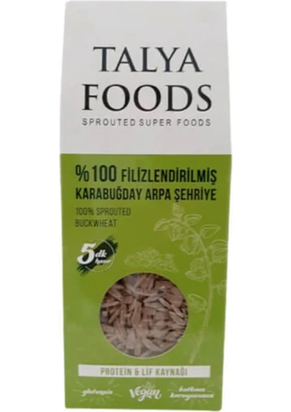 Talya Foods Glutensiz Filizlenmiş Şehriye Çiğ Karabuğday 200 gr