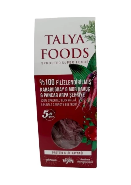 Talya Foods Talya Filizlenmiş Karabuğday Mor Havuç  Pancar Şehriye 200 gr