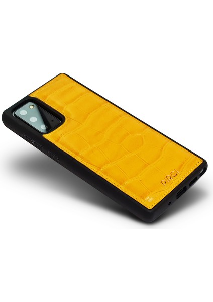 Samsung Note 20 Croco Dokulu Deri Kılıf Sarı fiyatları