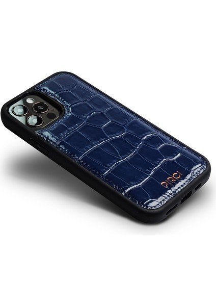 Apple iPhone 12 Pro Max Croco Dokulu Deri Kılıf Lacivert fiyatları