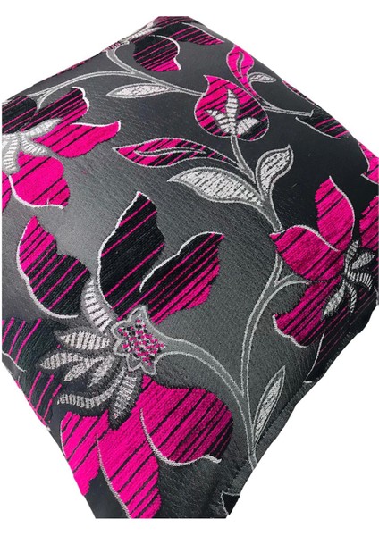 Pıllows Store Çiçek Desenli Pembe Kırlent Kılıfı 45CM*45CM