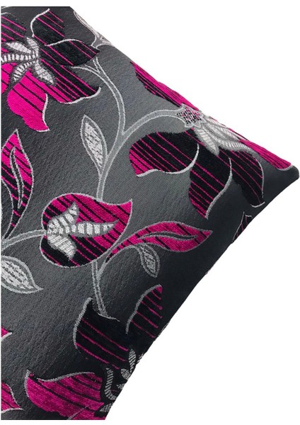 Pıllows Store Çiçek Desenli Pembe Kırlent Kılıfı 45CM*45CM