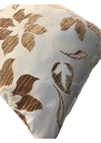Pıllows Store Çiçek Desenli Safran Kırlent Kılıfı 45CM*45CM