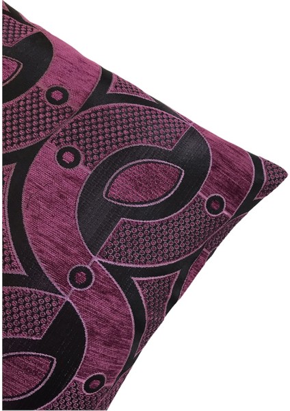 Pıllows Store Geometrik Desenli Mor Kırlent Kılıfı 45CM*45CM