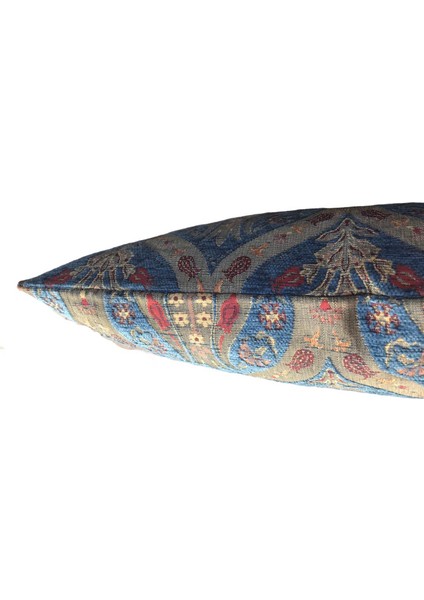 Pıllows Store Osmanlı Açık Mavi Lale Desenli Kırlent Kılıfı 45CM*45CM