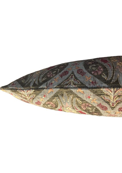 Pıllows Store Osmanlı Açık Yeşil Lale Desenli Kırlent Kılıfı 45CM*45CM
