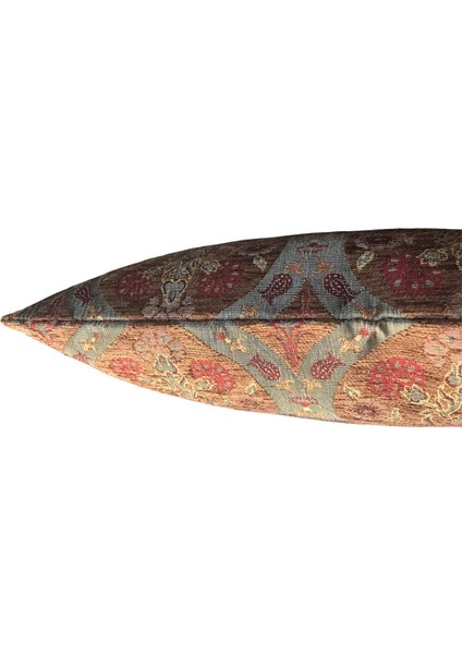 Pıllows Store Osmanlı Kahverengi Lale Desenli Kırlent Kılıfı 45CM*45CM indirimleri