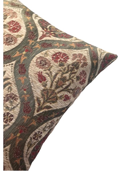 Pıllows Store Osmanlı Krem Lale Desenli Kırlent Kılıfı 45CM*45CM fırsatları