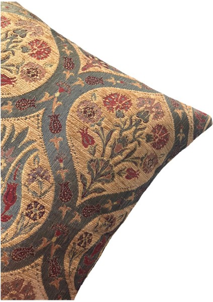 Pıllows Store Osmanlı Safran Lale Desenli Kırlent Kılıfı 45CM*45CM fırsatları