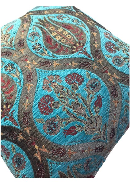 Pıllows Store Osmanlı Turkuaz Lale Desenli Kırlent Kılıfı 45CM*45CM modelleri