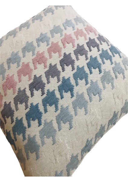 Pıllows Store Büyük Kazayağı Desenli Beyaz Kırlent Kılıfı 45CM*45CM