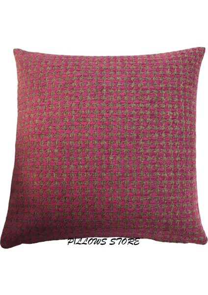 Pıllows Store Küçük Kazayağı Desenli Pembe Kırlent Kılıfı 45CM*45CM