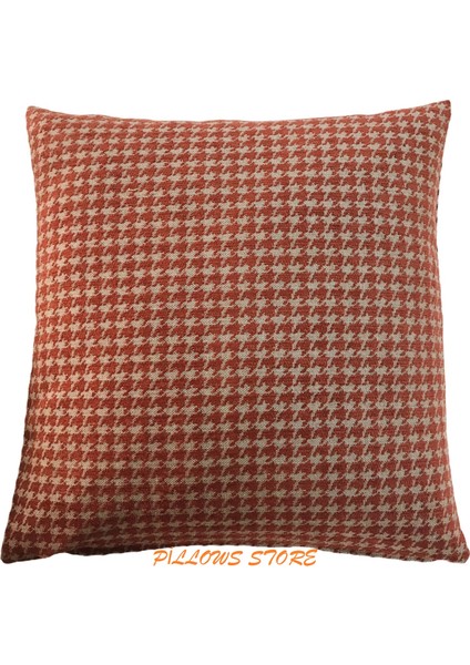 Pıllows Store Küçük Kazayağı Desenli Kiremit Kırlent Kılıfı 45CM*45CM