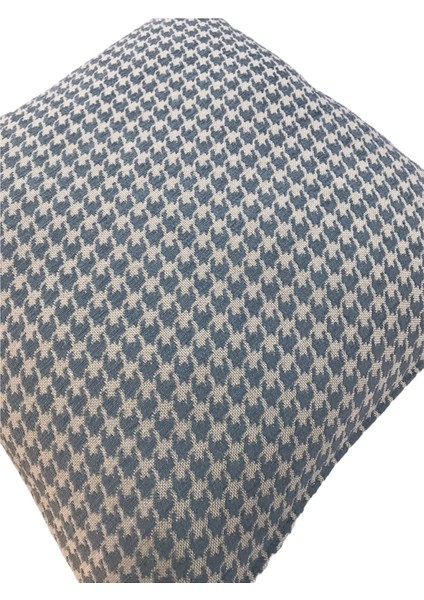 Pıllows Store Küçük Kazayağı Desenli Turkuaz-Beyaz Kırlent Kılıfı 45CM*45CM