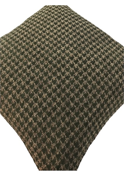 Pıllows Store Küçük Kazayağı Desenli Koyu Yeşil Kırlent Kılıfı 45CM*45CM