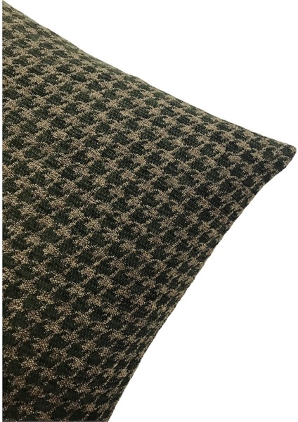 Pıllows Store Küçük Kazayağı Desenli Koyu Yeşil Kırlent Kılıfı 45CM*45CM