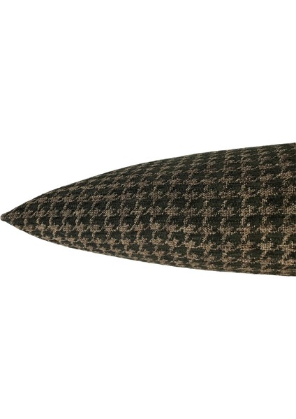 Pıllows Store Küçük Kazayağı Desenli Koyu Yeşil Kırlent Kılıfı 45CM*45CM